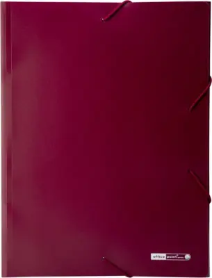 Mapa z elastiko pvc  office - bordo rdeča