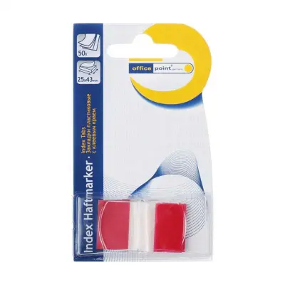 Označevalec strani office pvc 25x43 - rdeč