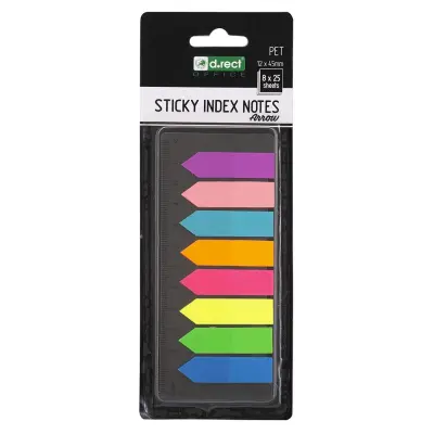 Označevalec strani levia puščice z ravnilom pvc 12x45mm 1/8 barv int. 110505