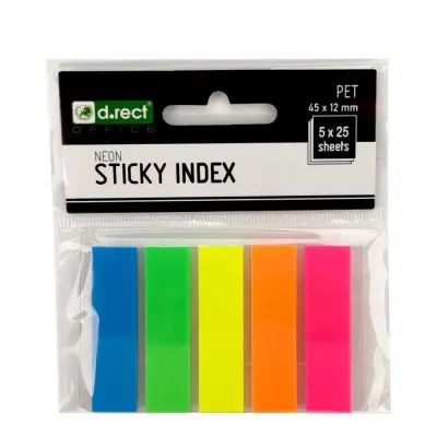 Označevalec strani levia pvc 45x12mm 5-barvni 1/25  int. 009354