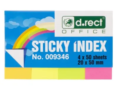 Označevalec strani levia papirnat 50x20x4 intenziven 4x50l 009346
