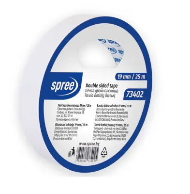 Selotejp dvostranski 19x25m spree 73402