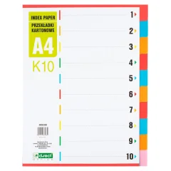Pregradni karton a4 10-delni levia kartonski 009398