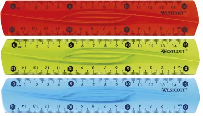 Ravnilo westcott 15cm flexi mix barve e-10220 00
