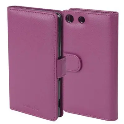 Cadorabo Ohišje, združljivo z Sony Xperia M5 v bordo vijolična - Zaščitni ovitek z magnetnim zapiranjem in 3 režami za kartice