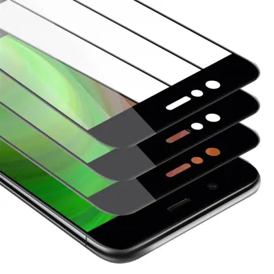 CADORABO Huawei NOVA 2 - Zaščitna folija v transparentno s čarno - 3-pack Kaljeno steklo za zaščito zaslona s trdoto 9H in 3D dotikom