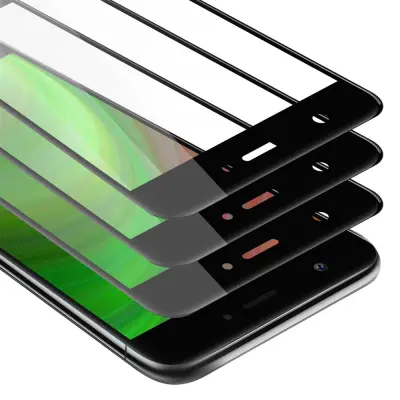 CADORABO Huawei NOVA - Zaščitna folija v transparentno s čarno - 3-pack Kaljeno steklo za zaščito zaslona s trdoto 9H in 3D dotikom