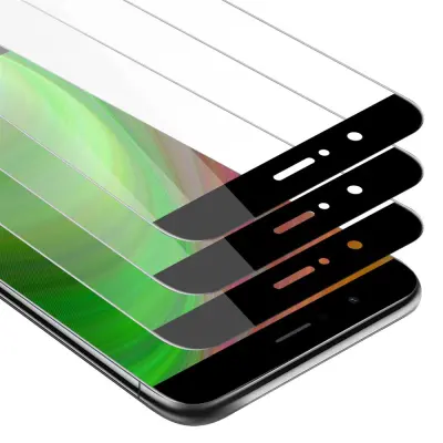 CADORABO Honor V9 - Zaščitna folija v transparentno s čarno - 3-pack Kaljeno steklo za zaščito zaslona s trdoto 9H in 3D dotikom
