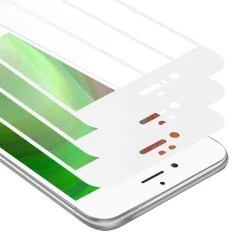 CADORABO Apple iPhone 7 PLUS/7S PLUS/8 PLUS - Zaščitna folija v transparentno z belo - 3-pack Kaljeno steklo za zaščito zaslona s trdoto 9H
