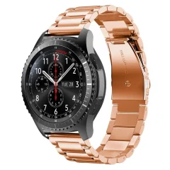 Cadorabo Zapestnica iz nerjavečega jekla 20 mm združljiva s Samsung Galaxy Watch 42 mm / S2 Classic / Sport v rožna zlata - Nadomestna zapestnica za Huawei Watch 2 za Nokia Steel za LG Watch