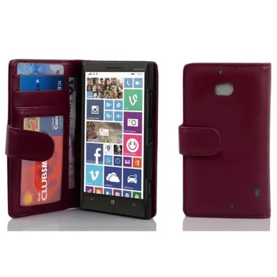 Cadorabo Ohišje, združljivo z Nokia Lumia 929 / 930 v bordo vijolična - Zaščitni ovitek z magnetnim zapiranjem in 3 režami za kartice