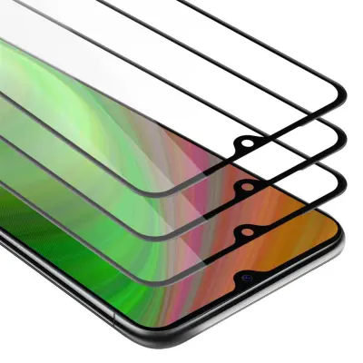 CADORABO Xiaomi Mi 9 - Zaščitna folija v transparentno s čarno - 3-pack Kaljeno steklo za zaščito zaslona s trdoto 9H in 3D dotikom