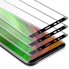 CADORABO Samsung Galaxy NOTE 9 - Zaščitna folija v transparentno s čarno - 3-pack Kaljeno steklo za zaščito zaslona s trdoto 9H in 3D dotikom