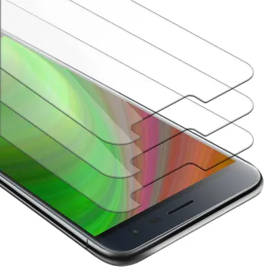 CADORABO Asus ZenFone ZOOM S - Zaščitna folija - 3-pack Kaljeno zaščitno steklo za zaslone s trdoto 9H in združljivostjo s 3D dotikom