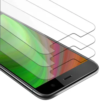 CADORABO HTC U PLAY - Zaščitna folija v visoka prosojnost - 3-pack Kaljeno zaščitno steklo za zaslone s trdoto 9H in združljivostjo s 3D dotikom