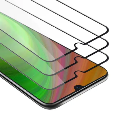 CADORABO Samsung Galaxy A50 4G/A50s/A30s - Zaščitna folija v transparentno s čarno - 3-pack Kaljeno steklo za zaščito zaslona s trdoto 9H i