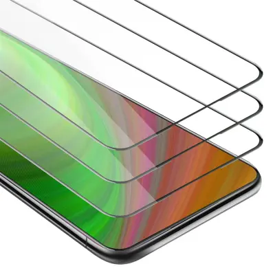 CADORABO Vivo NEX 2 - Zaščitna folija v transparentno s čarno - 3-pack Kaljeno steklo za zaščito zaslona s trdoto 9H in 3D dotikom