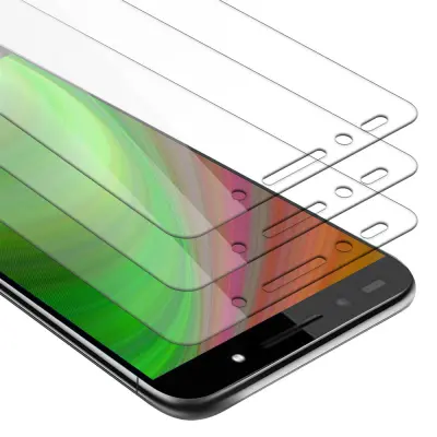 CADORABO Honor 7 - Zaščitna folija v visoka prosojnost - 3-pack Kaljeno zaščitno steklo za zaslone s trdoto 9H in združljivostjo s 3D dotikom