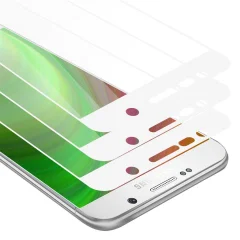 CADORABO Samsung Galaxy NOTE 5 - Zaščitna folija v transparentno z belo - 3-pack Kaljeno steklo za zaščito zaslona s trdoto 9H in 3D dotikom
