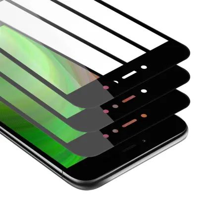 CADORABO Xiaomi RedMi NOTE 5A PRIME - Zaščitna folija v transparentno s čarno - 3-pack Kaljeno steklo za zaščito zaslona s trdoto 9H in 3D doti