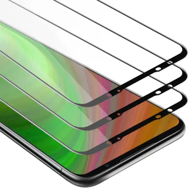 CADORABO MEIZU 16S - Zaščitna folija v transparentno s čarno - 3-pack Kaljeno steklo za zaščito zaslona s trdoto 9H in 3D dotikom