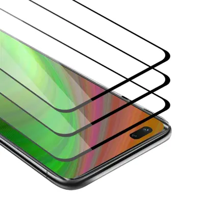 CADORABO Huawei NOVA 7 PRO 5G - Zaščitna folija v transparentno s čarno - 3-pack Kaljeno steklo za zaščito zaslona s trdoto 9H in 3D dotikom