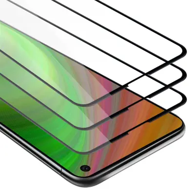 CADORABO Samsung Galaxy S10e - Zaščitna folija v transparentno s čarno - 3-pack Kaljeno steklo za zaščito zaslona s trdoto 9H in 3D dotikom
