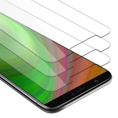 CADORABO Huawei P SMART 2018/Enjoy 7S - Zaščitna folija - 3-pack Kaljeno zaščitno steklo za zaslone s trdoto 9H in združljivostjo s 3D d