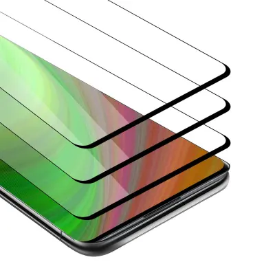 CADORABO Vivo NEX 3 - Zaščitna folija v transparentno s čarno - 3-pack Kaljeno steklo za zaščito zaslona s trdoto 9H in 3D dotikom