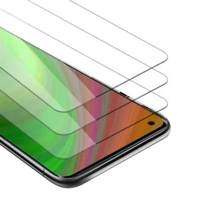 CADORABO OnePlus 8 - Zaščitna folija v visoka prosojnost - 3-pack Kaljeno zaščitno steklo za zaslone s trdoto 9H in združljivostjo s 3D dotikom