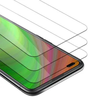 CADORABO Oppo Reno4 Z - Zaščitna folija v visoka prosojnost - 3-pack Kaljeno zaščitno steklo za zaslone s trdoto 9H in združljivostjo s 3D dotikom
