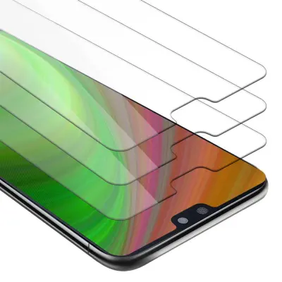 CADORABO Huawei P20 - Zaščitna folija v visoka prosojnost - 3-pack Kaljeno zaščitno steklo za zaslone s trdoto 9H in združljivostjo s 3D dotikom