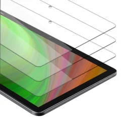 Cadorabo 3x Oklepna folija, združljiv z Huawei MediaPad M5 LITE 10 (10.1 Zoll) v visoka prosojnost - 3-pack Kaljeno steklo za zaščito zaslona s trdoto 9H in združljivostjo s 3D dotikom