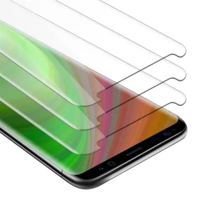 CADORABO Samsung Galaxy S9 - Zaščitna folija - 3-pack Kaljeno zaščitno steklo za zaslone s trdoto 9H in združljivostjo s 3D dotikom