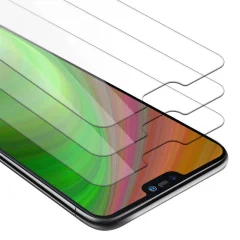 CADORABO Huawei P20 LITE 2018/NOVA 3E - Zaščitna folija - 3-pack Kaljeno zaščitno steklo za zaslone s trdoto 9H in združljivostjo s 3D d