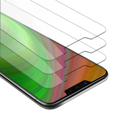 CADORABO Asus ZenFone MAX M2 - Zaščitna folija - 3-pack Kaljeno zaščitno steklo za zaslone s trdoto 9H in združljivostjo s 3D dotikom