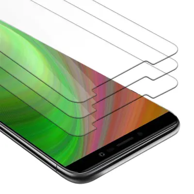 CADORABO WIKO Y80 - Zaščitna folija v visoka prosojnost - 3-pack Kaljeno zaščitno steklo za zaslone s trdoto 9H in združljivostjo s 3D dotikom