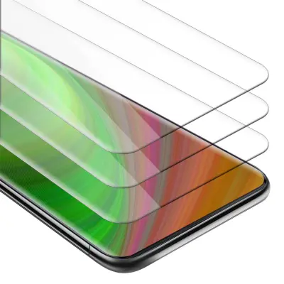CADORABO Oppo FIND X - Zaščitna folija v visoka prosojnost - 3-pack Kaljeno zaščitno steklo za zaslone s trdoto 9H in združljivostjo s 3D dotikom