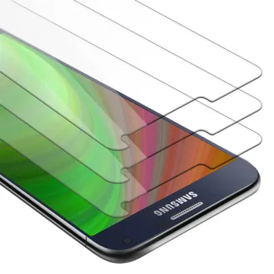 CADORABO Samsung Galaxy A7 2015 - Zaščitna folija - 3-pack Kaljeno zaščitno steklo za zaslone s trdoto 9H in združljivostjo s 3D dotikom