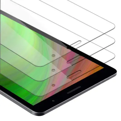 CADORABO Huawei MediaPad T3 8 (8.0 Zoll) v visoka prosojnost - 3-pack Kaljeno steklo za zaščito zaslona s trdoto 9H in združljivostjo s 3D dotikom