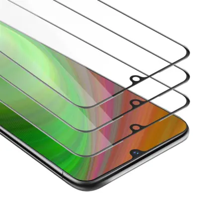 CADORABO Vivo V11/V11 PRO - Zaščitna folija v transparentno s čarno - 3-pack Kaljeno steklo za zaščito zaslona s trdoto 9H in 3D dotikom