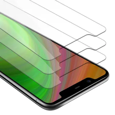 CADORABO Nokia 5.1 PLUS/X5 - Zaščitna folija - 3-pack Kaljeno zaščitno steklo za zaslone s trdoto 9H in združljivostjo s 3D dotikom