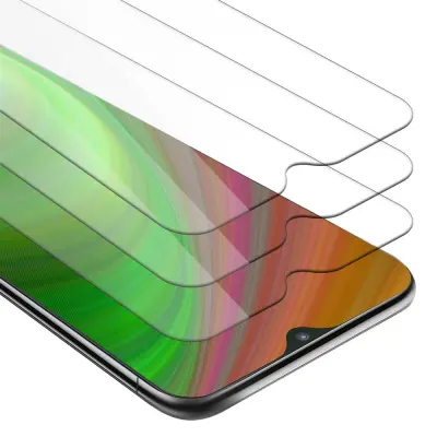 CADORABO Samsung Galaxy A10/M10 - Zaščitna folija - 3-pack Kaljeno zaščitno steklo za zaslone s trdoto 9H in združljivostjo s 3D dotikom