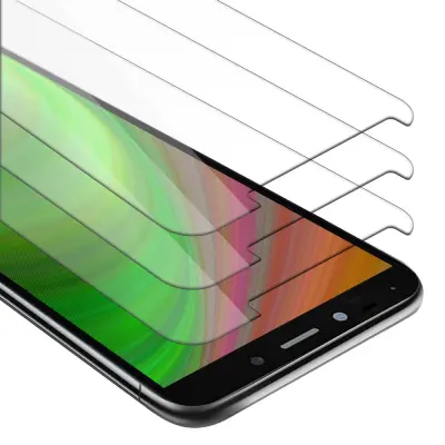 CADORABO LG K20 - Zaščitna folija v visoka prosojnost - 3-pack Kaljeno zaščitno steklo za zaslone s trdoto 9H in združljivostjo s 3D dotikom