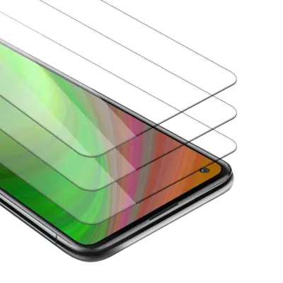 CADORABO Xiaomi RedMi 10X 4G - Zaščitna folija - 3-pack Kaljeno zaščitno steklo za zaslone s trdoto 9H in združljivostjo s 3D dotikom