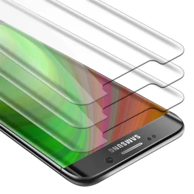 CADORABO Samsung Galaxy S6 EDGE - Zaščitna folija - 3-pack Kaljeno zaščitno steklo za zaslone s trdoto 9H in združljivostjo s 3D dotikom