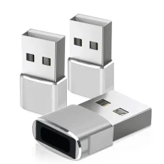Cadorabo 3x adapter USB v srebrna - pretvornik USB C v adapter USB
