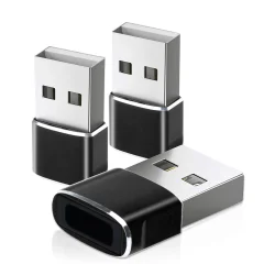 Cadorabo 3x adapter USB v črna - pretvornik USB C v adapter USB