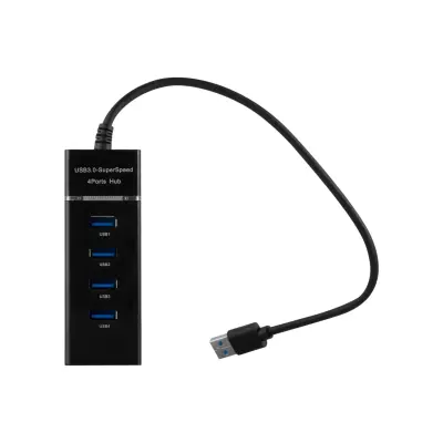 Cadorabo 4-vtičnica USB 3.0 z več vmesniki USB Hub Plug & Play z vtičem USB, vtičnico in napajalnikom za naprave s polnilnimi vrati USB - povezava vme