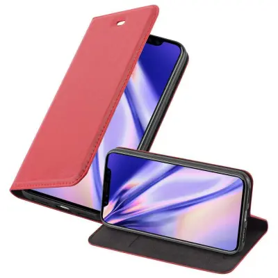 Cadorabo Ohišje, združljivo z Apple iPhone XS MAX v rdeče jabolko - Zaščitni ovitek z magnetnim zapiranjem, stoječo funkcijo in režo za kartice